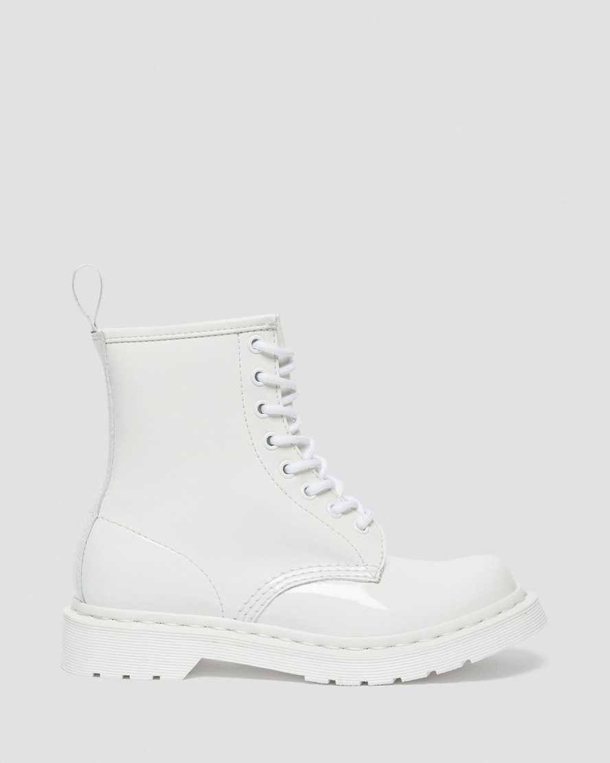 hvide dr martens 1460 mono patent damestøvler med snøre