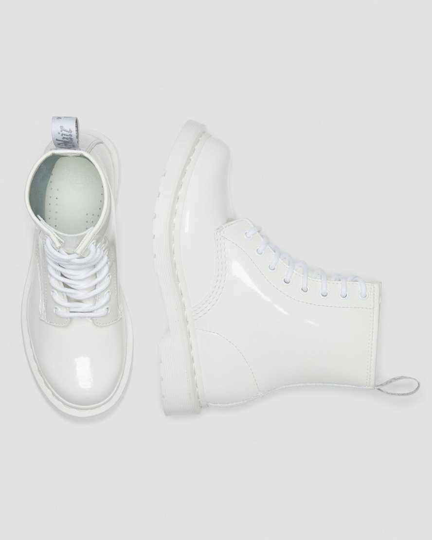 hvide dr martens 1460 mono patent damestøvler med snøre