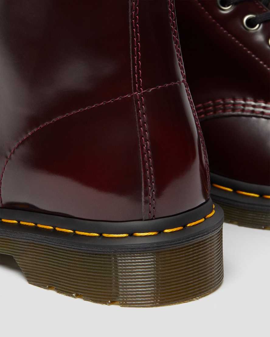 røde dr martens 1460 damestøvler med snørebånd