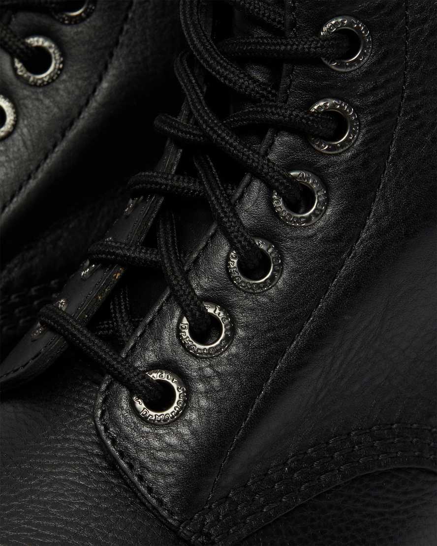 sorte dr martens 1460 pascal bex damestøvler med snørebånd