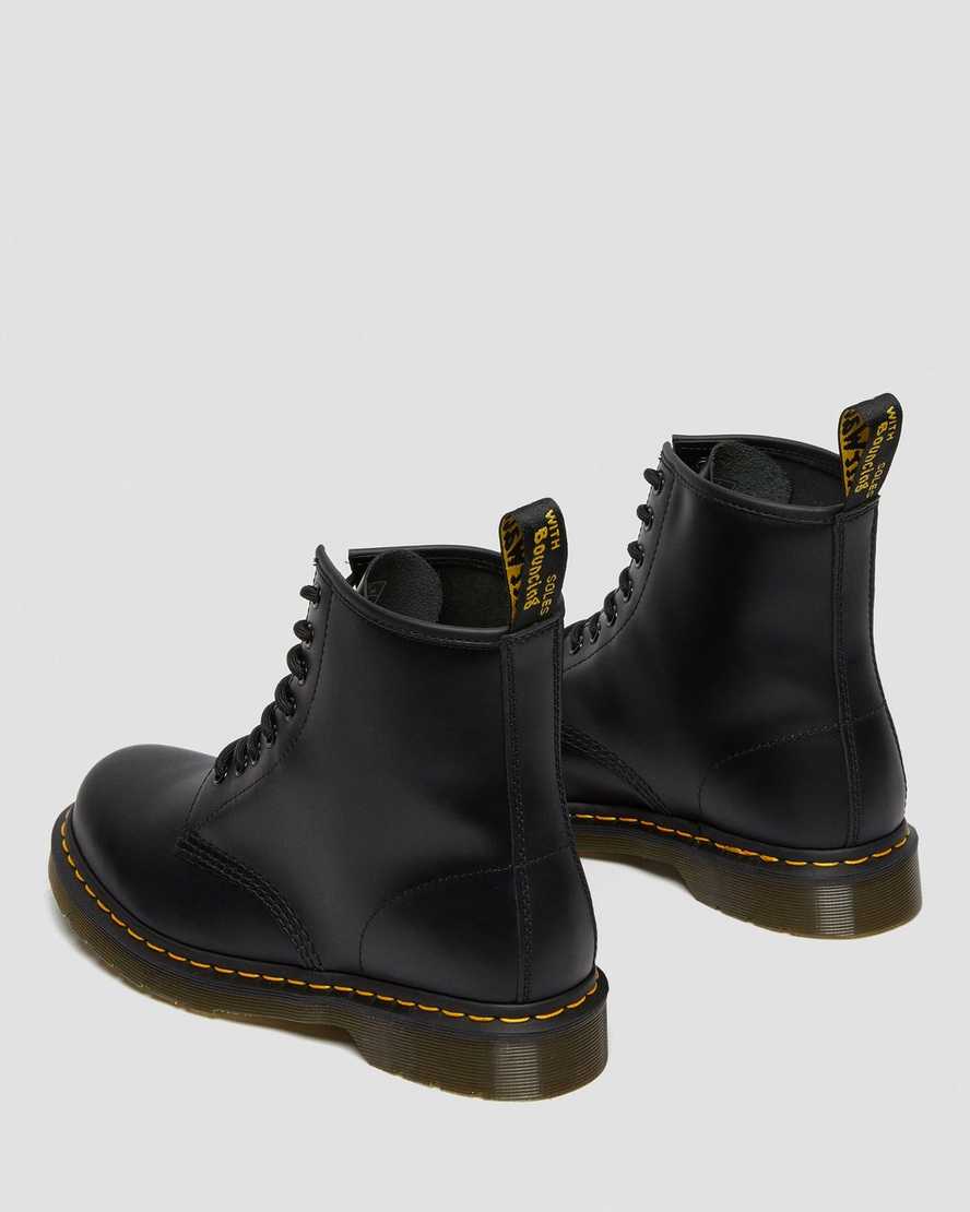 sorte dr martens 1460 smooth damestøvler med snørebånd