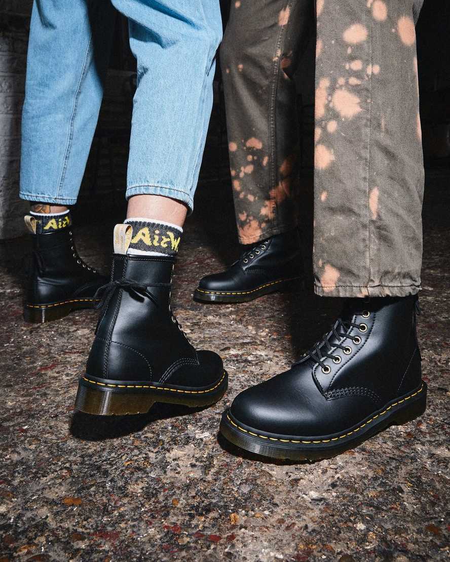 sorte dr martens 1460 felix damestøvler med snørebånd