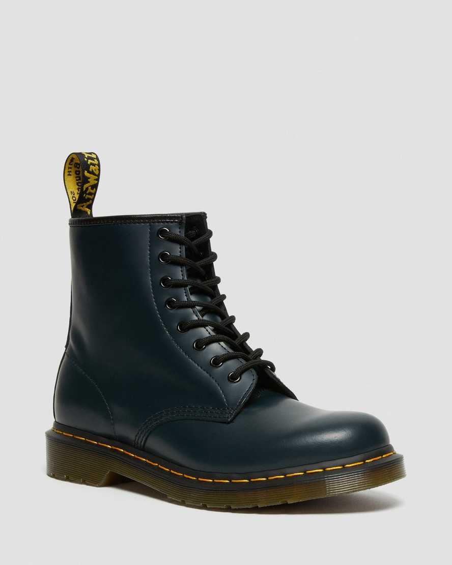 dr. martens 1460 smooth damestøvler med snørebånd i marineblå
