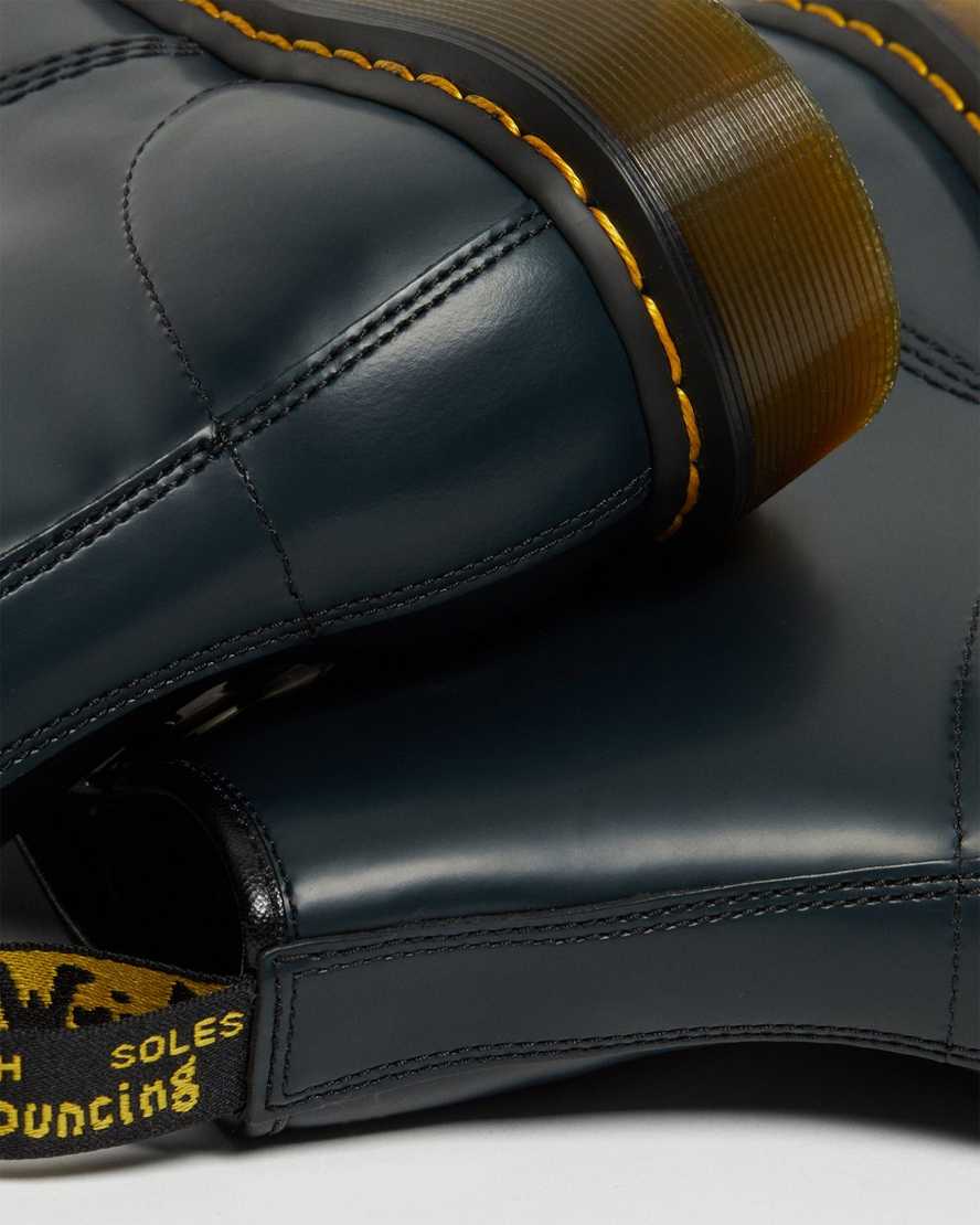 dr. martens 1460 smooth damestøvler med snørebånd i marineblå