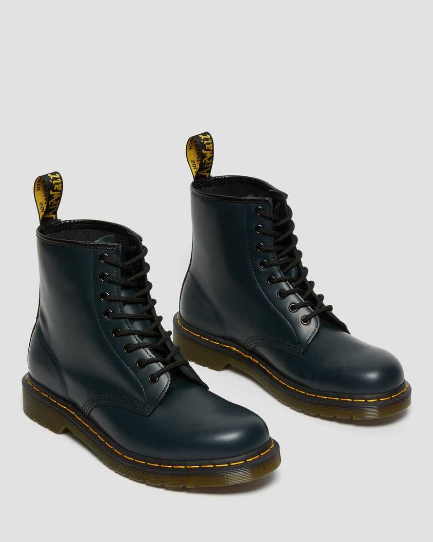 dr. martens 1460 smooth damestøvler med snørebånd i marineblå