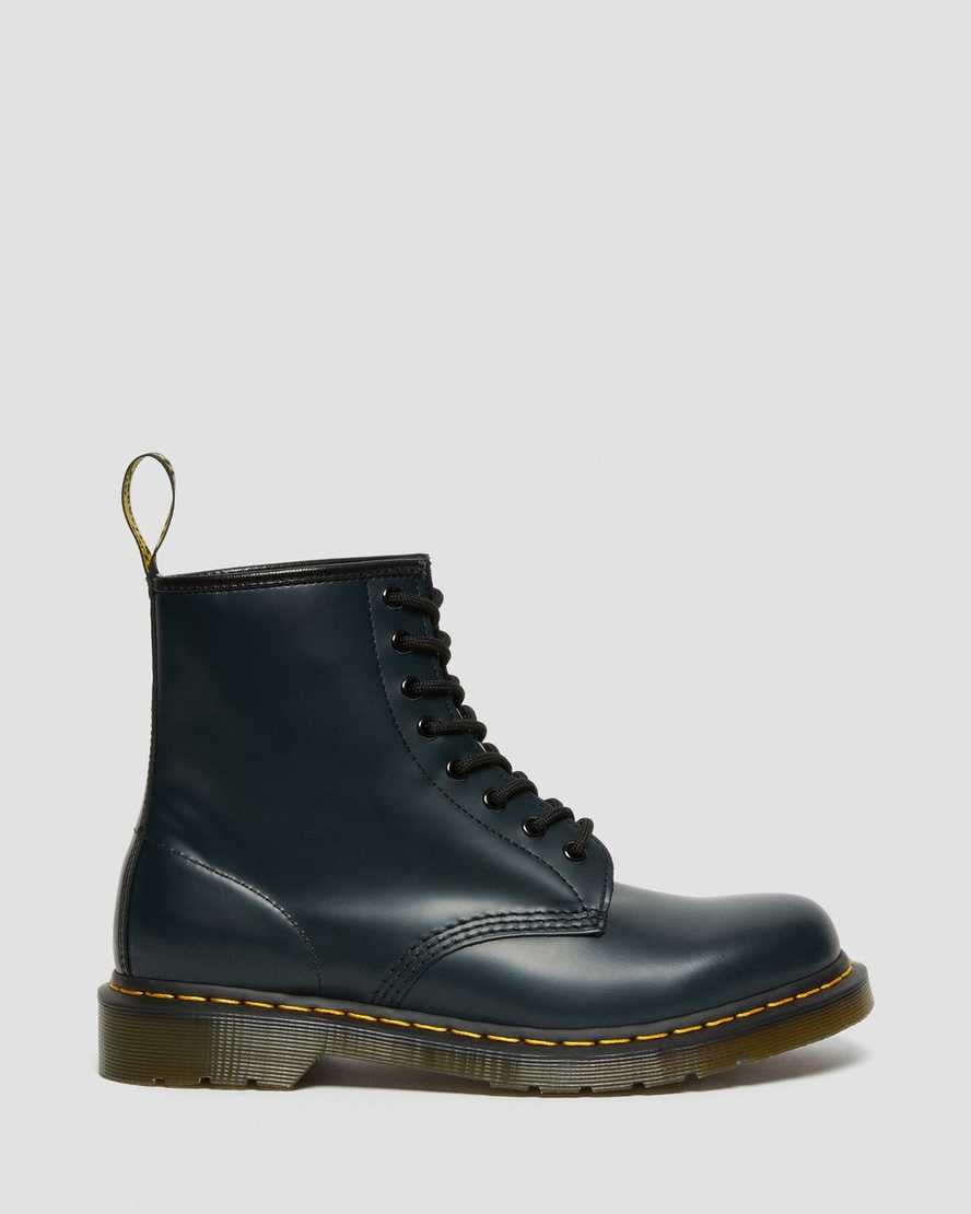 dr. martens 1460 smooth damestøvler med snørebånd i marineblå