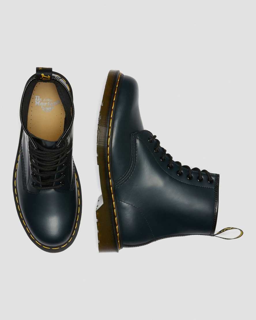 dr. martens 1460 smooth damestøvler med snørebånd i marineblå