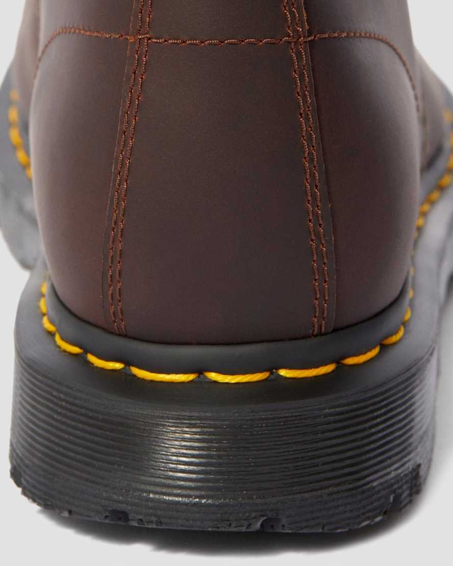 mørkebrune dr martens 1460 dms wintergrip damestøvler med snørebånd