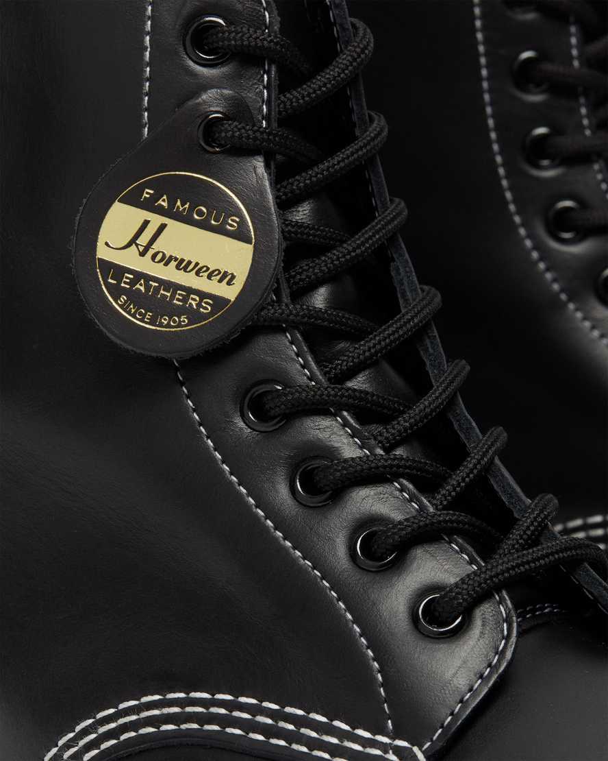 sorte dr martens 1460 pascal cavalier damestøvler med snørebånd