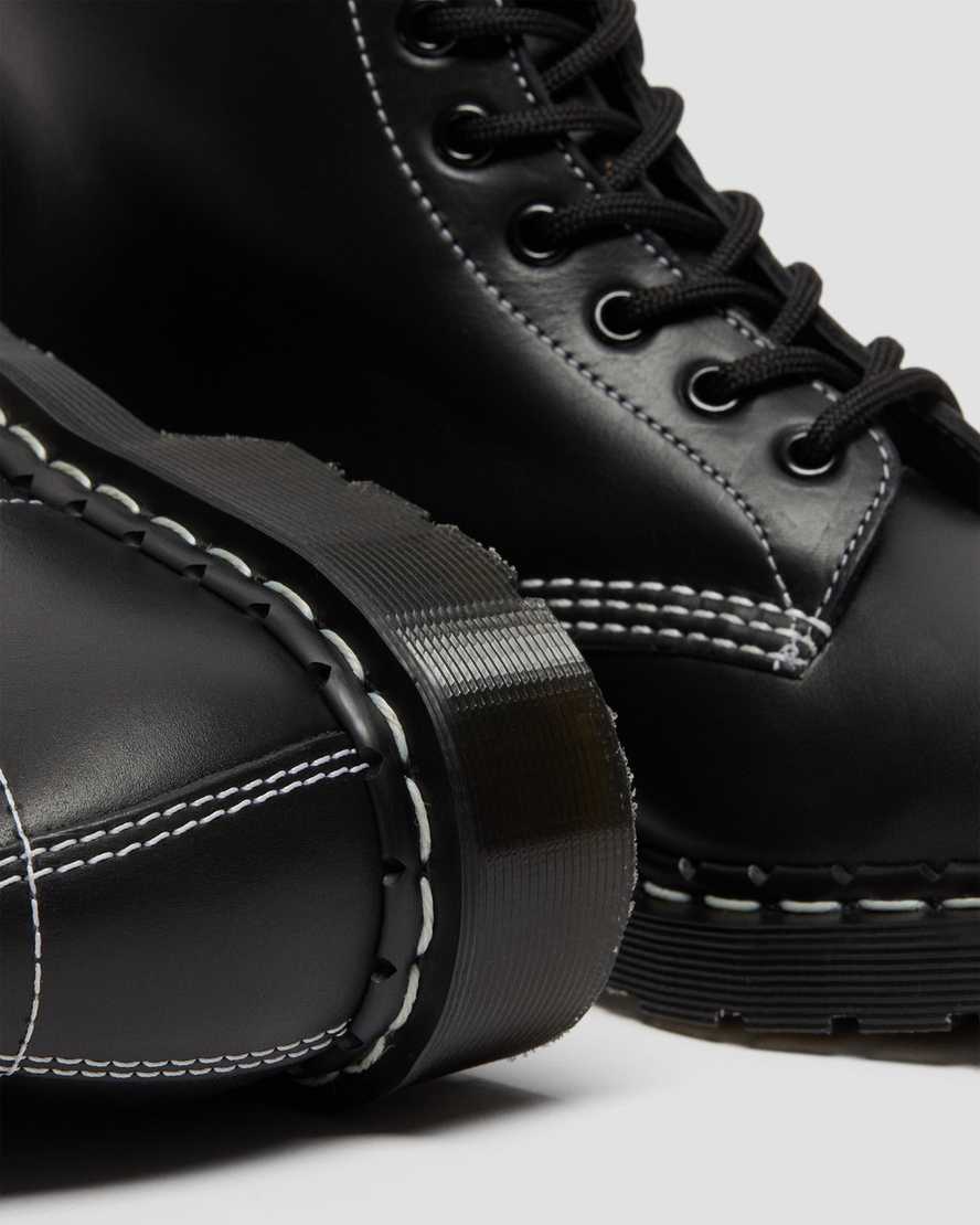 sorte dr martens 1460 pascal cavalier damestøvler med snørebånd