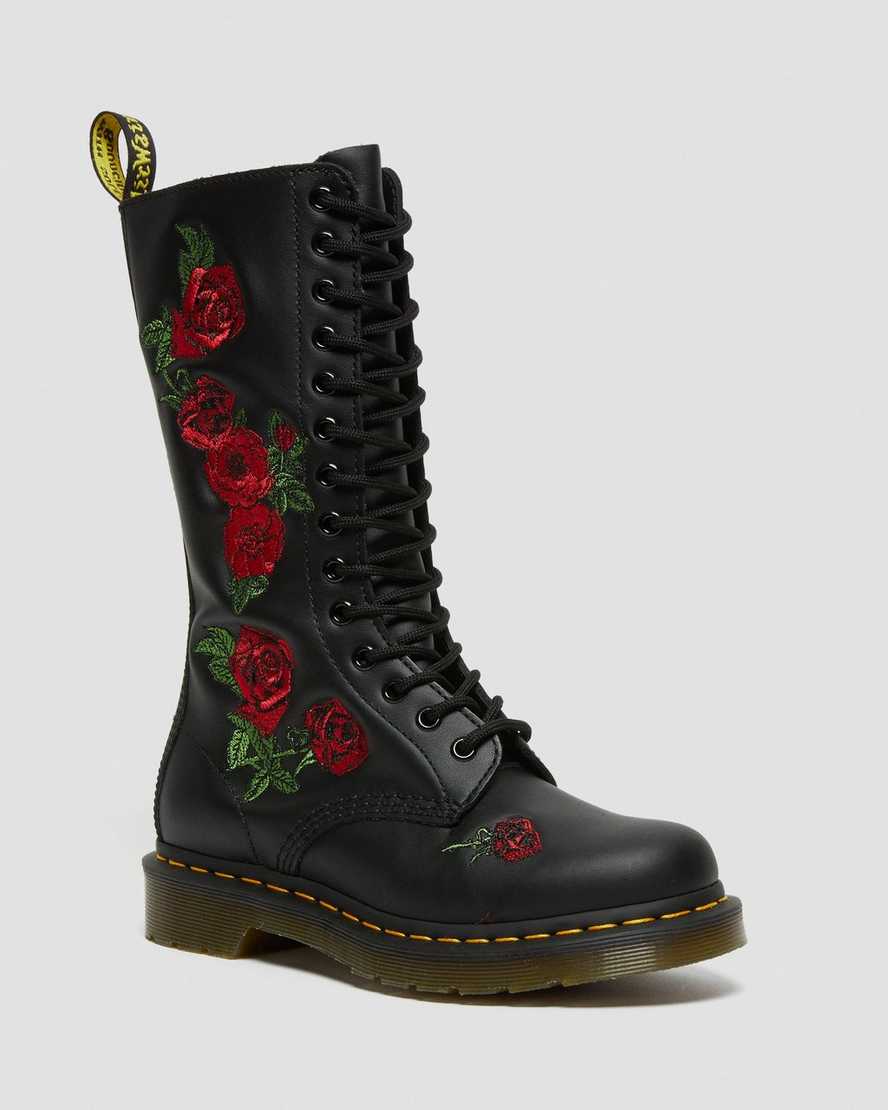sorte dr martens 1914 vonda dame mellemhøje støvler