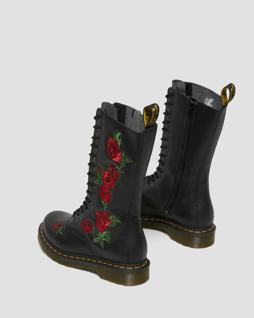 sorte dr martens 1914 vonda dame mellemhøje støvler