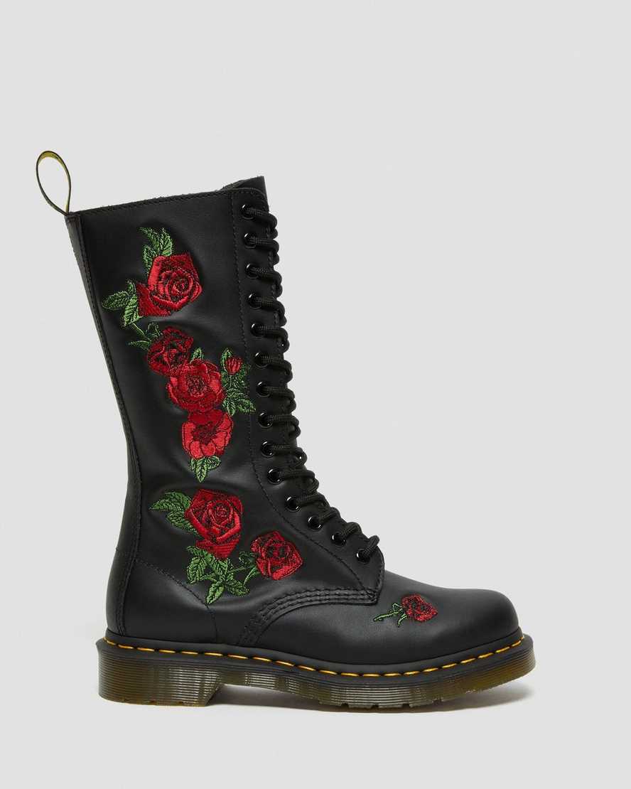 sorte dr martens 1914 vonda dame mellemhøje støvler