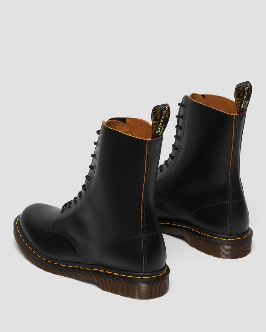 sorte dr martens 1490 vintage made in england damestøvler mellem lægben