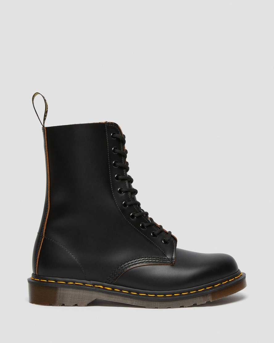 sorte dr martens 1490 vintage made in england damestøvler mellem lægben
