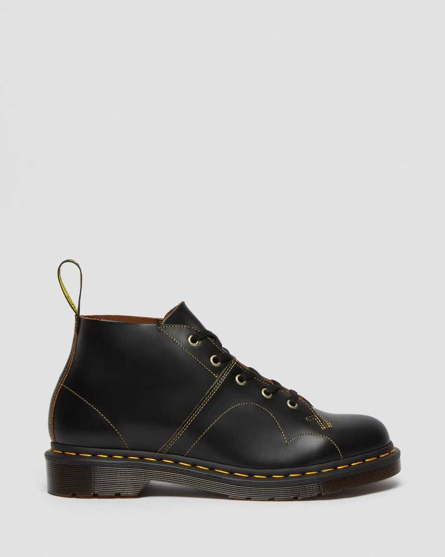 sorte dr. martens church vintage damestøvler monkey