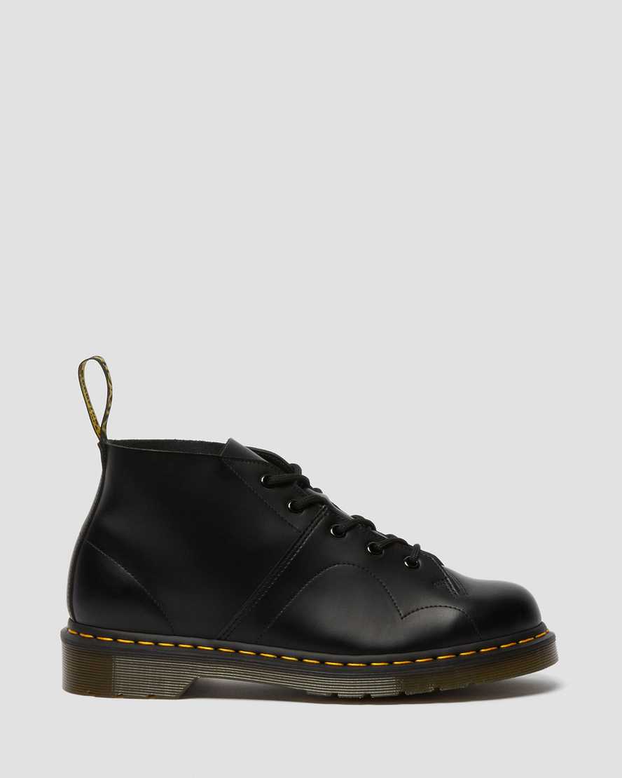 sorte dr martens church smooth dame monkey støvler