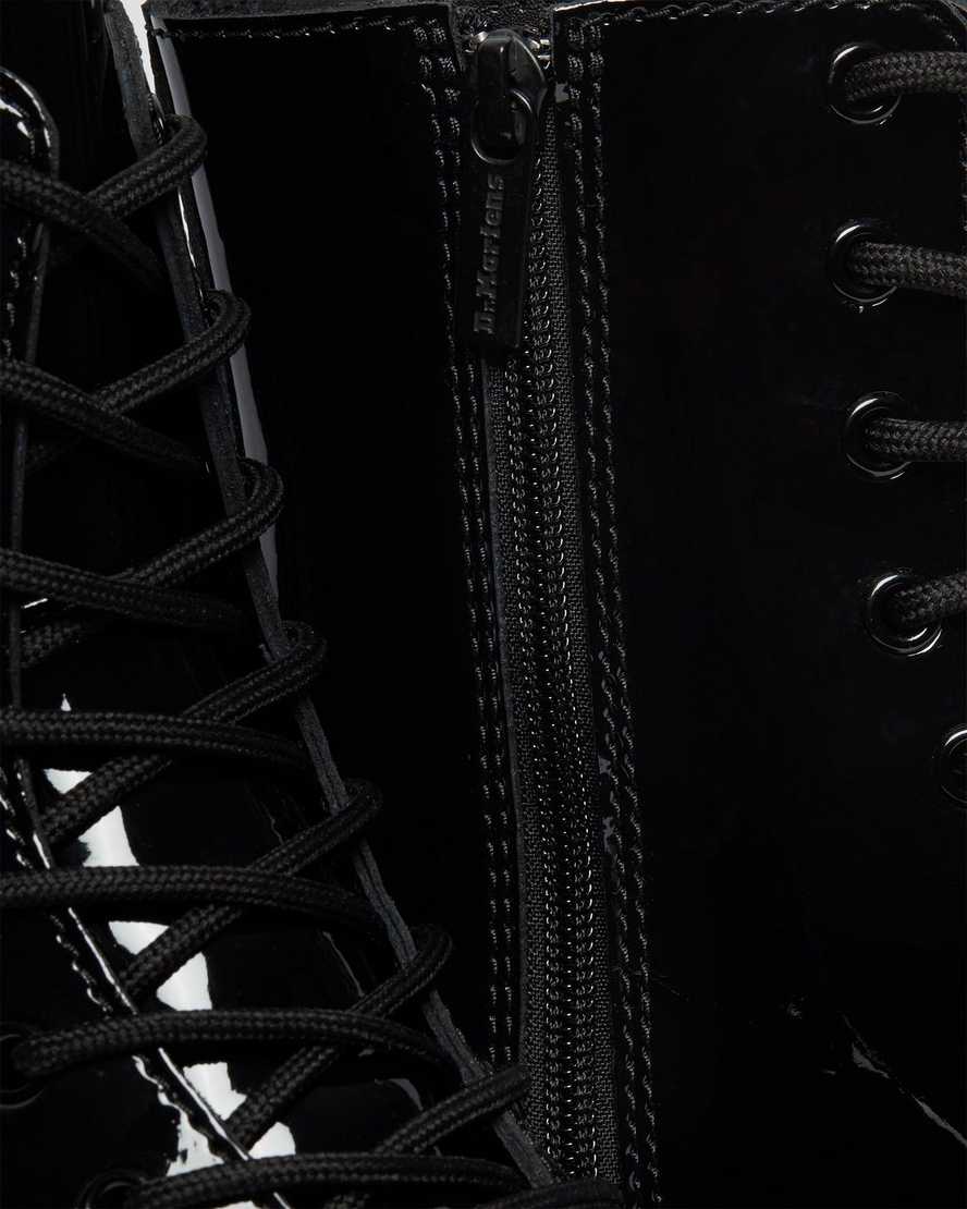 sorte dr martens jadon patent dame platformstøvler