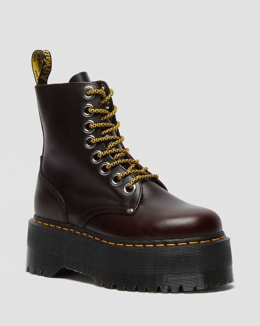 dr. martens jadon max dame plateaustøvler bordeauxrøde