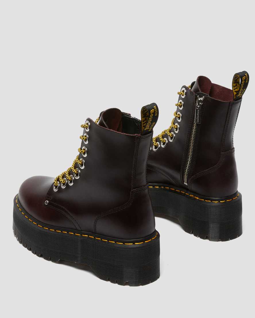 dr. martens jadon max dame plateaustøvler bordeauxrøde