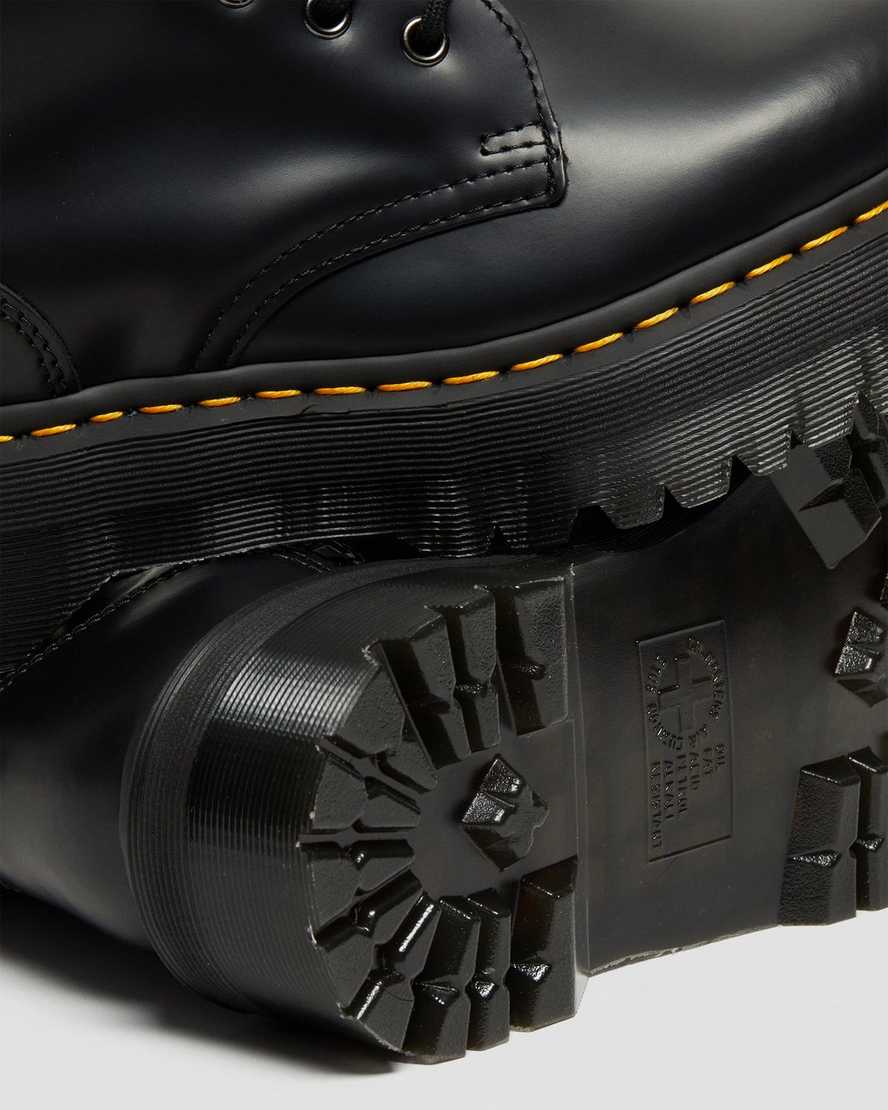 sorte dr martens jadon hi smooth dame platformstøvler