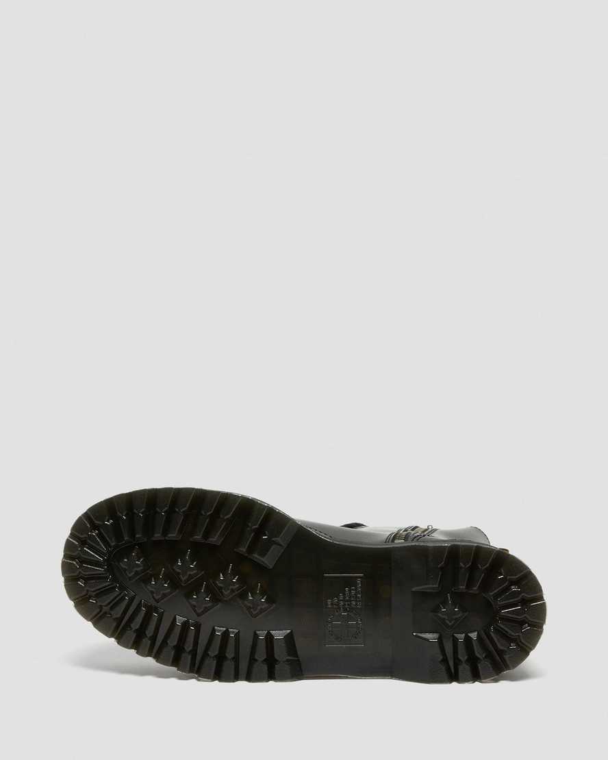 sorte dr martens jadon hi smooth dame platformstøvler