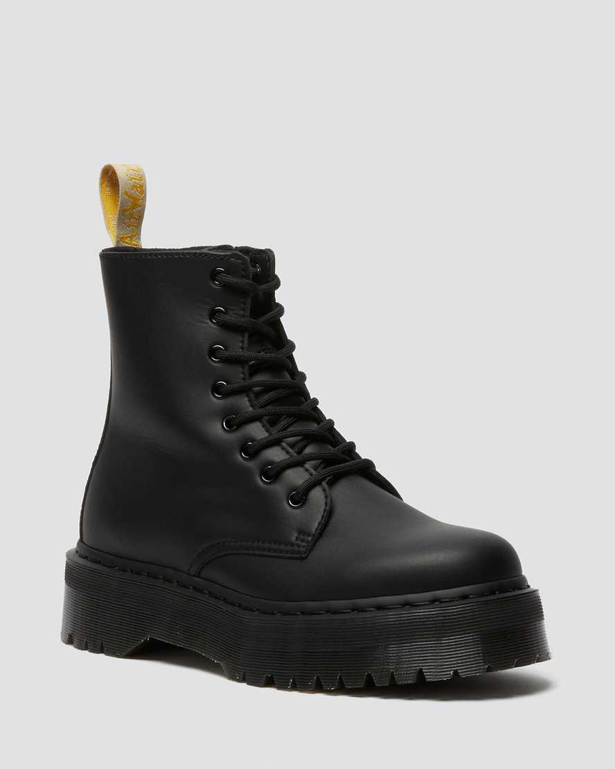 sorte dr martens jadon ii mono dame plateaustøvler