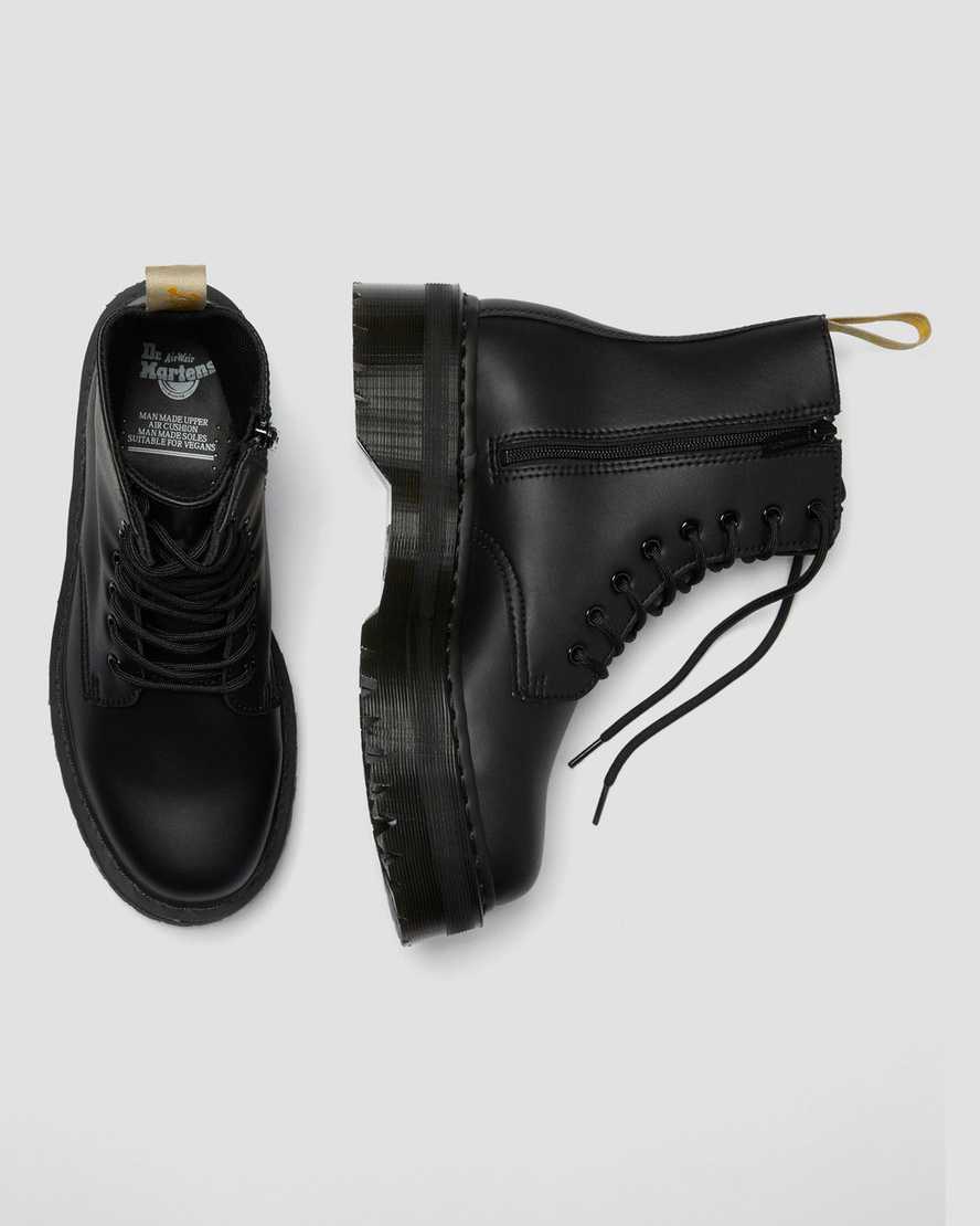 sorte dr martens jadon ii mono dame plateaustøvler