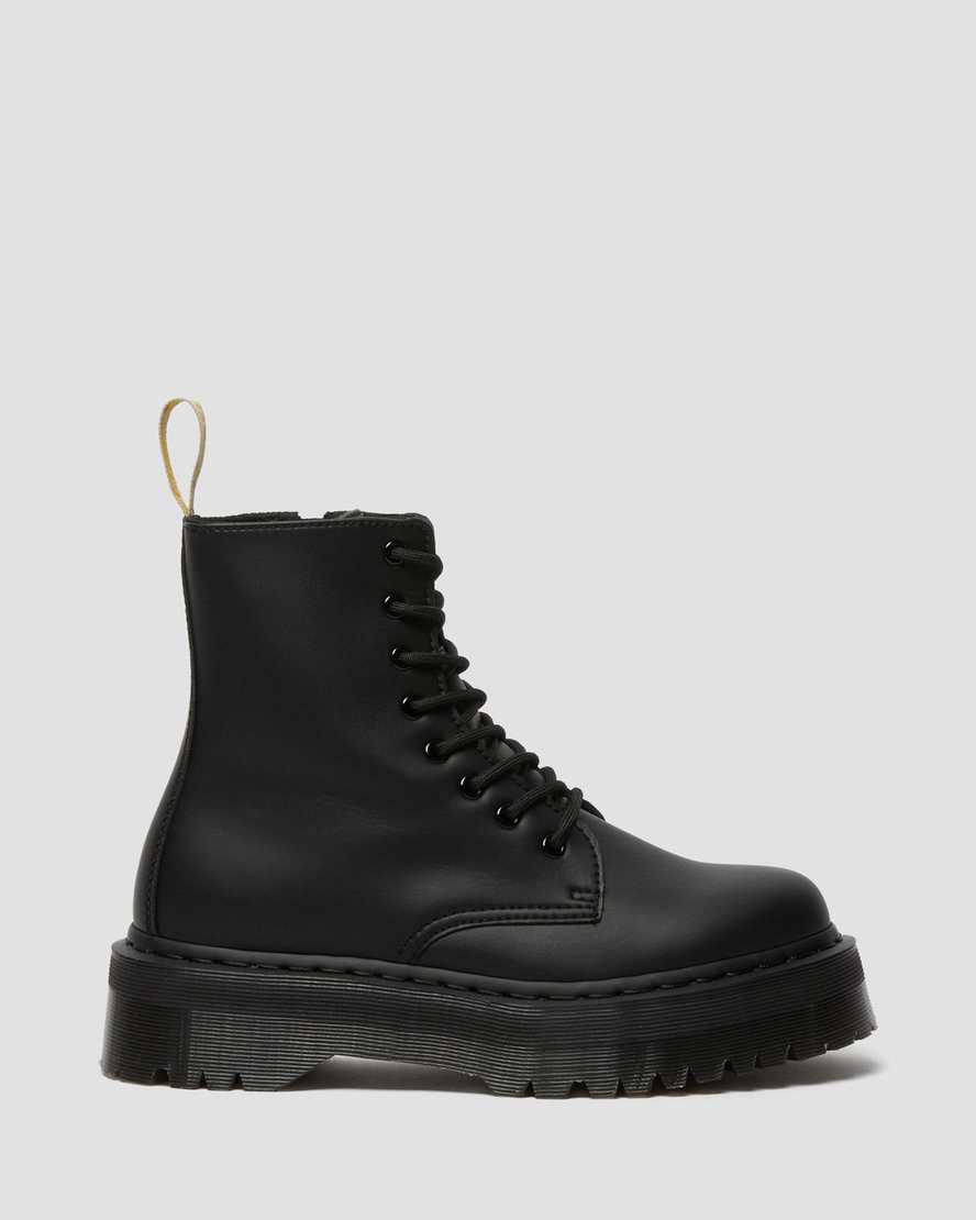 sorte dr martens jadon ii mono dame plateaustøvler
