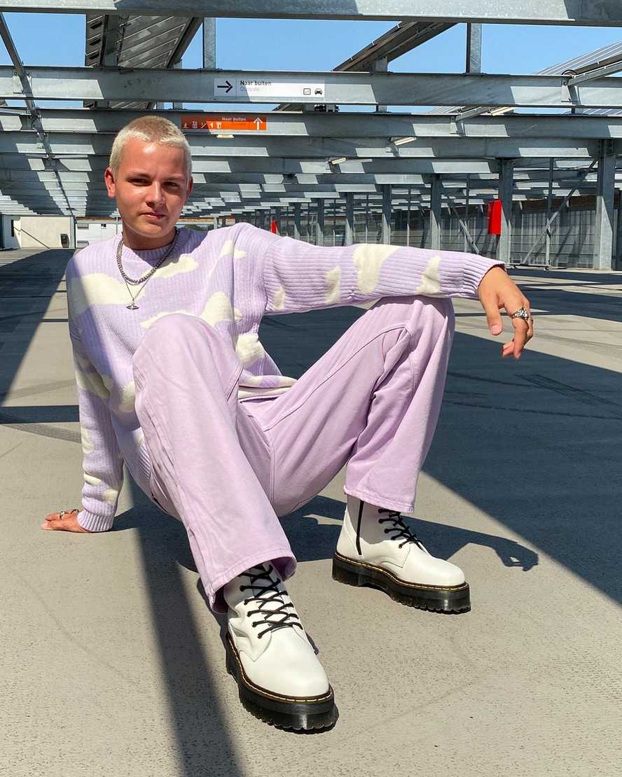 hvide dr martens jadon smooth dame platformstøvler