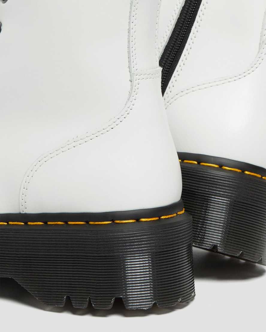 hvide dr martens jadon smooth dame platformstøvler