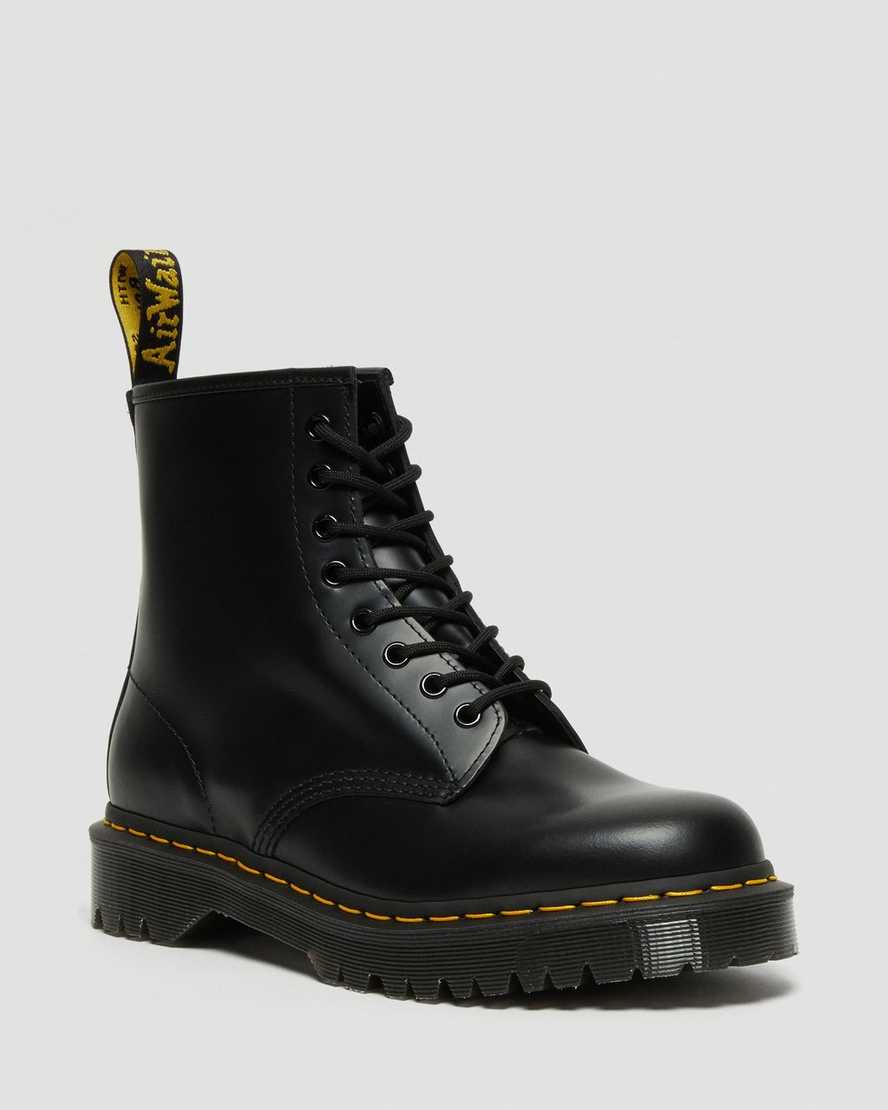 sorte dr martens 1460 bex smooth dame platformstøvler