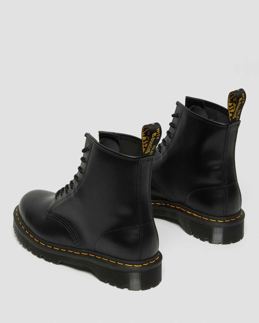 sorte dr martens 1460 bex smooth dame platformstøvler
