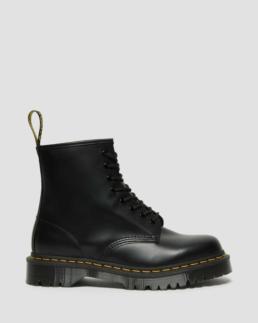 sorte dr martens 1460 bex smooth dame platformstøvler