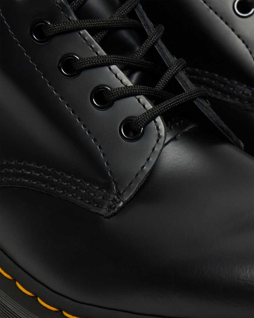 sorte dr martens 1460 bex smooth dame platformstøvler
