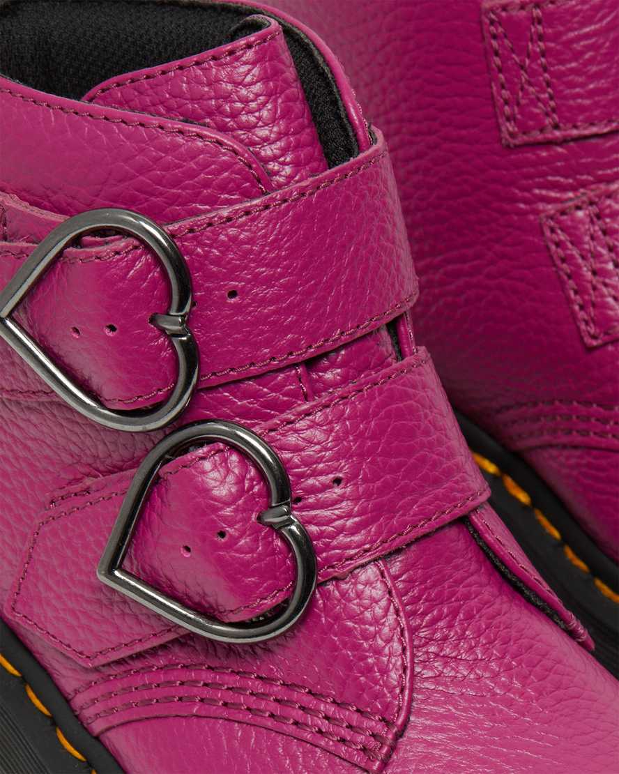 dr. martens devon heart dame plateaustøvler lyserøde