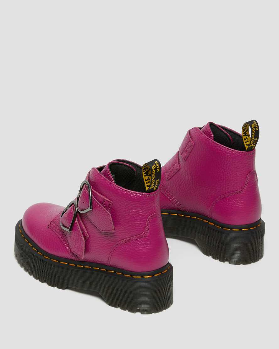 dr. martens devon heart dame plateaustøvler lyserøde