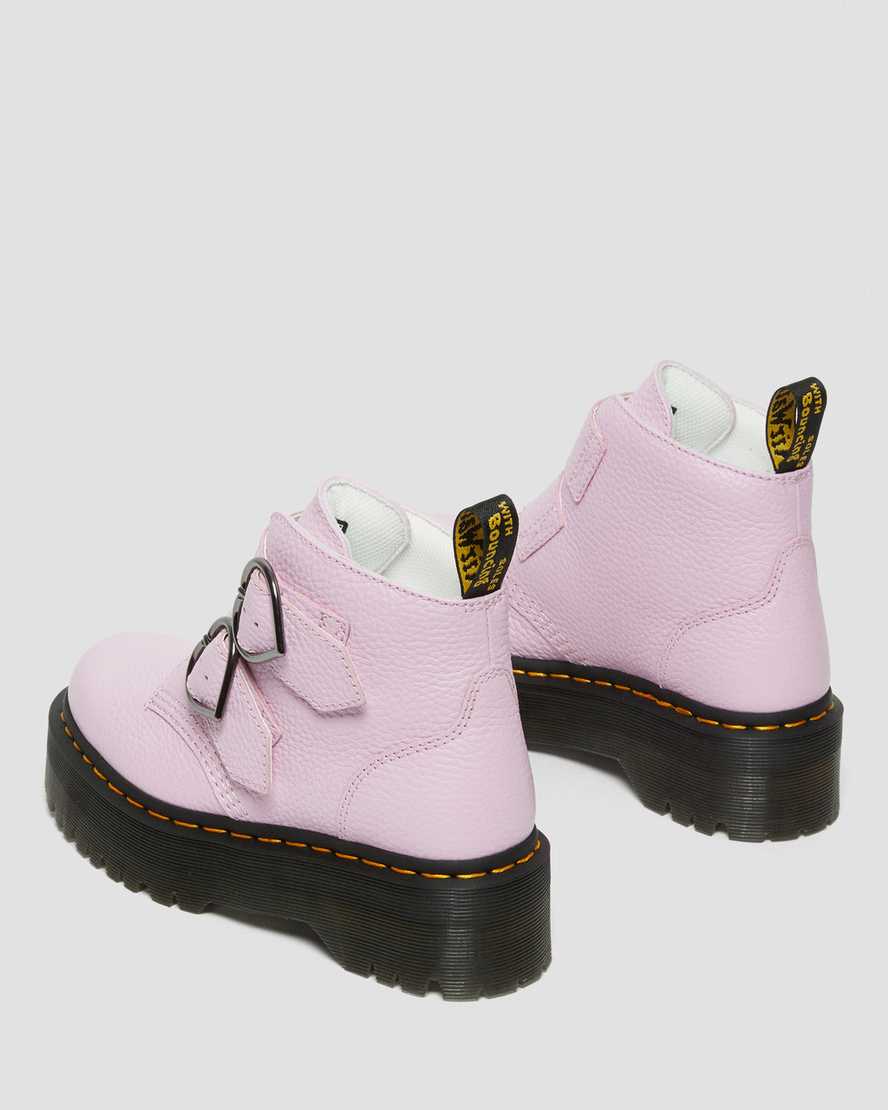 dr. martens devon heart dame plateaustøvler lyserøde