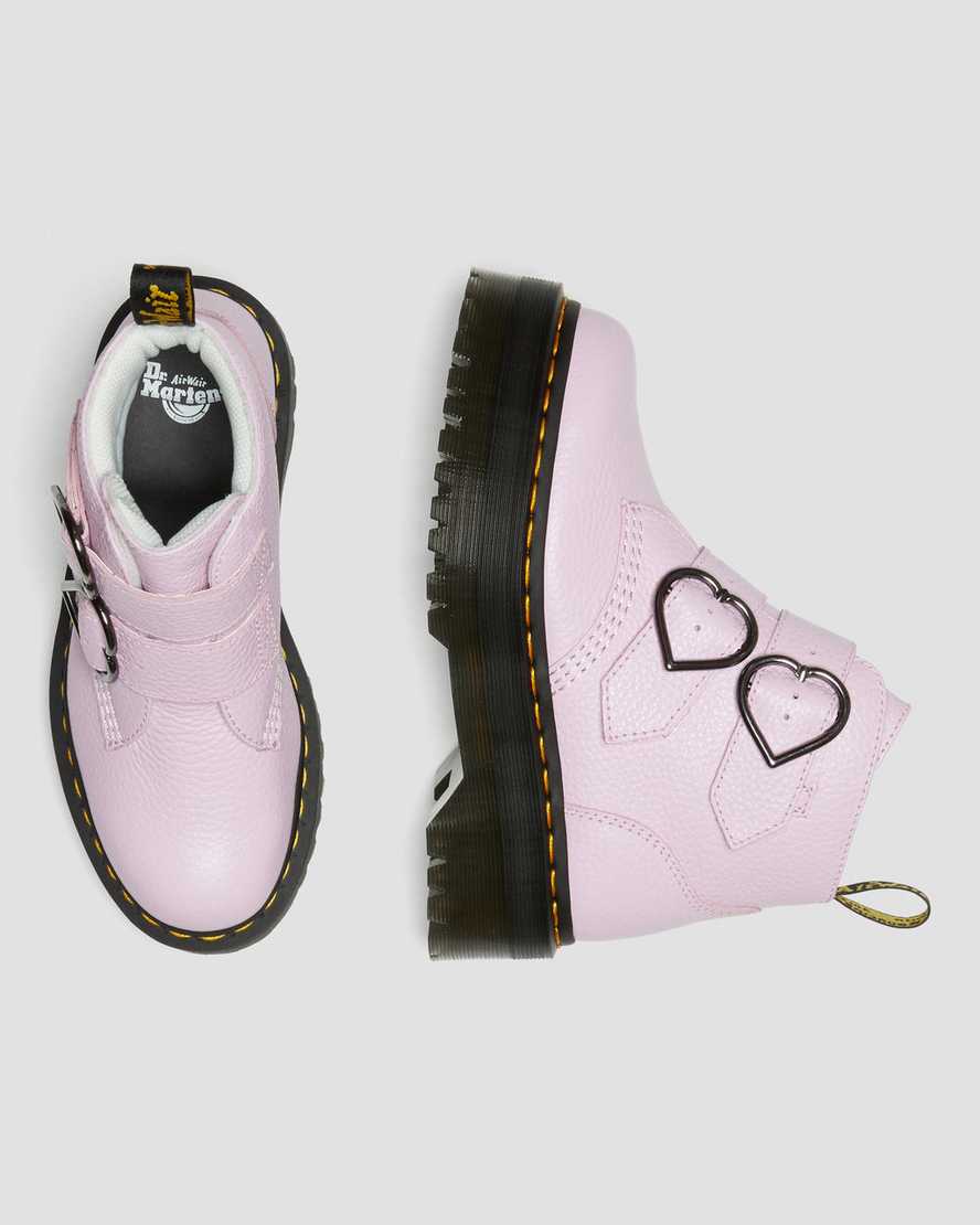 dr. martens devon heart dame plateaustøvler lyserøde