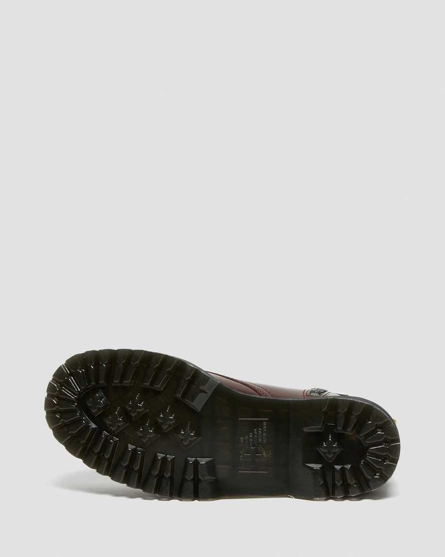 røde dr martens jadon ii dame plateaustøvler