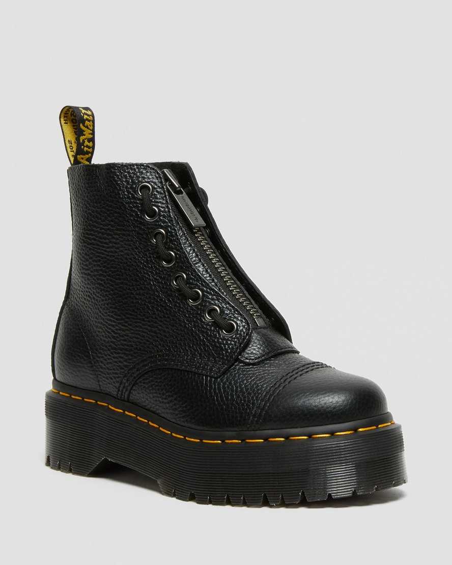 sorte dr martens sinclair dame plateaustøvler