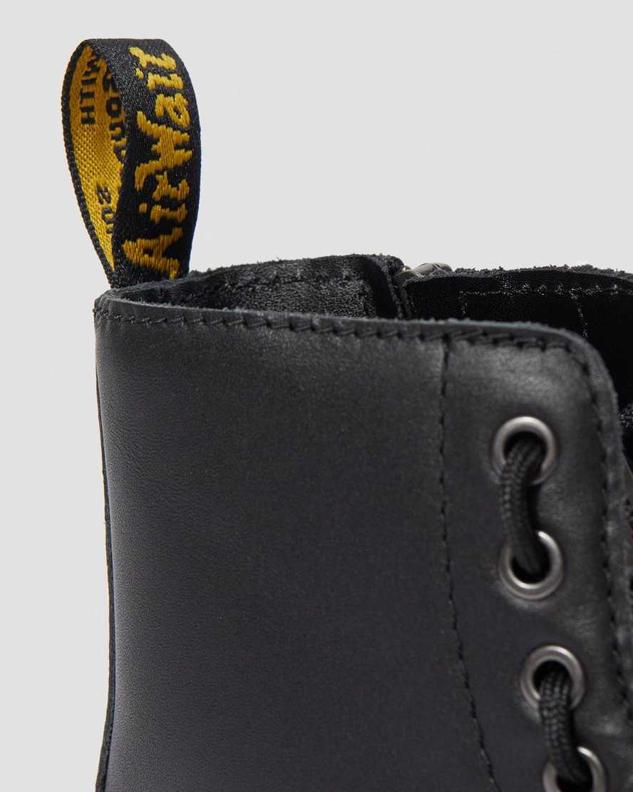 sorte dr martens 1460 pascal nappa damestøvler med lynlås