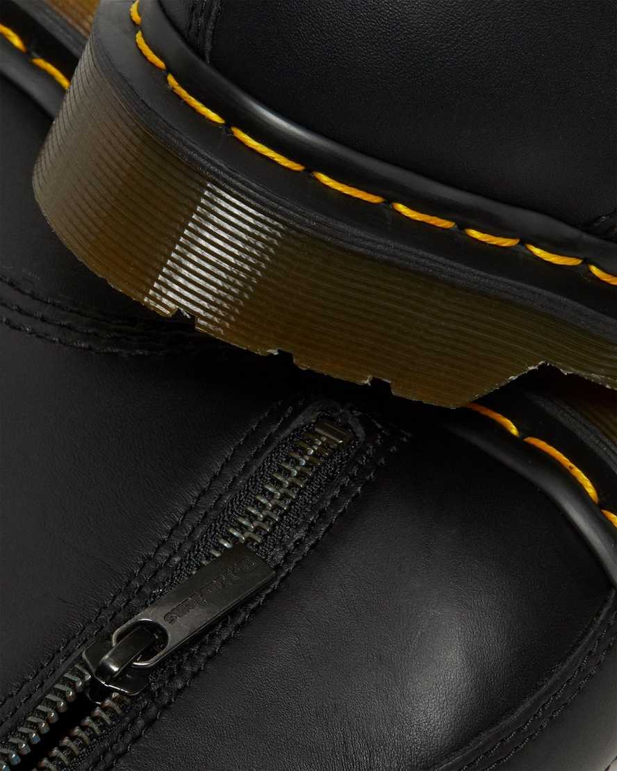 sorte dr martens 1460 pascal nappa damestøvler med lynlås