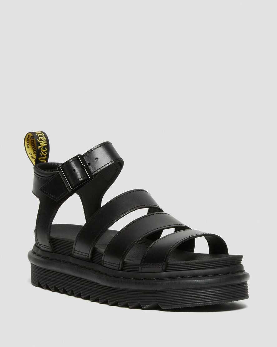 sorte dr martens blaire brando gladiator sandaler til kvinder