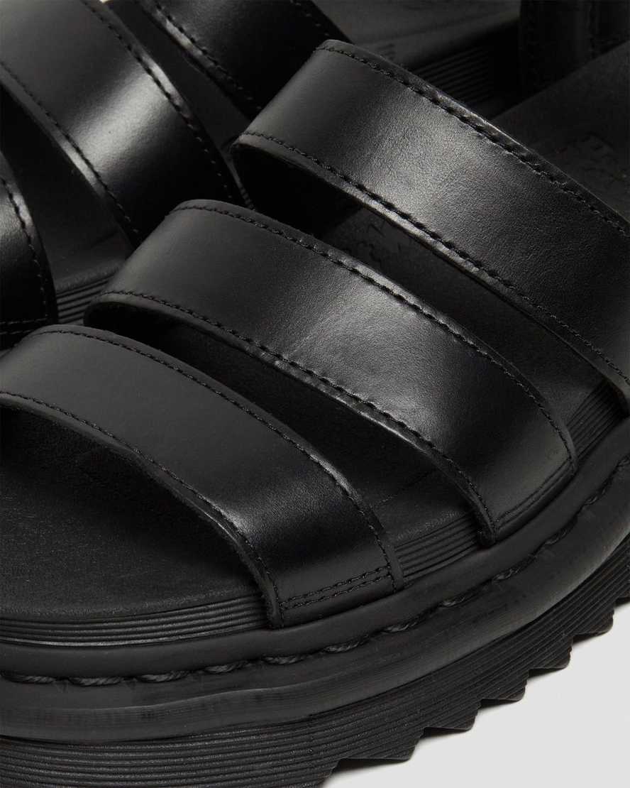 sorte dr martens blaire brando gladiator sandaler til kvinder