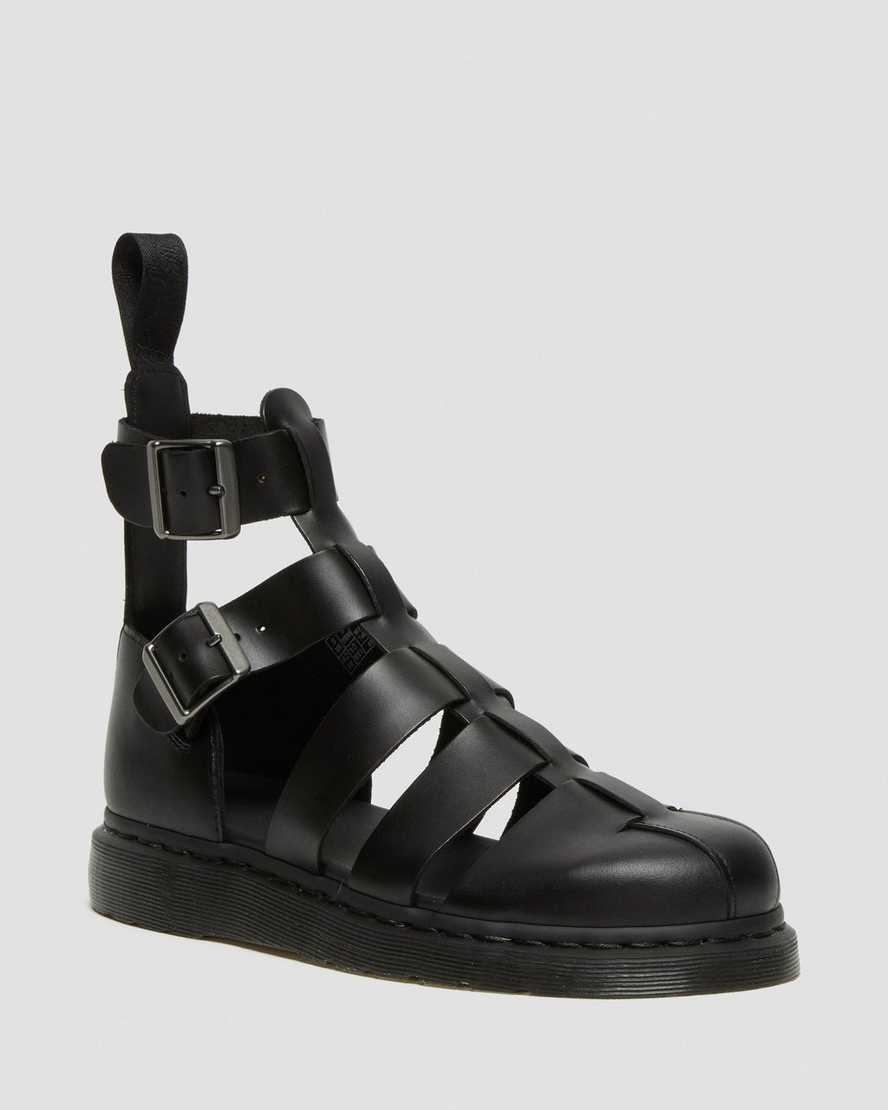 sorte dr martens geraldo gladiator sandaler til kvinder