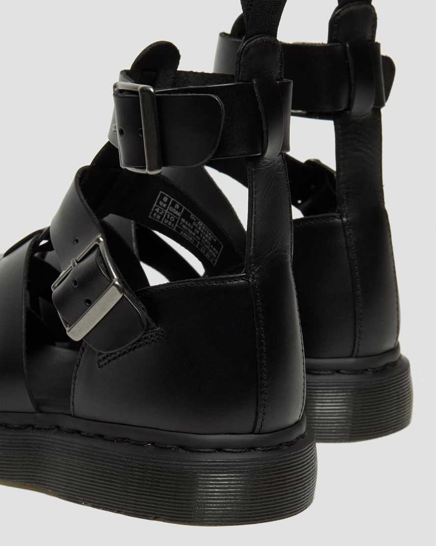 sorte dr martens geraldo gladiator sandaler til kvinder