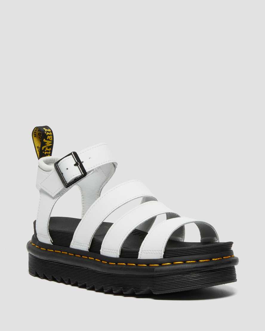 hvide dr martens blaire hydro gladiator sandaler til kvinder