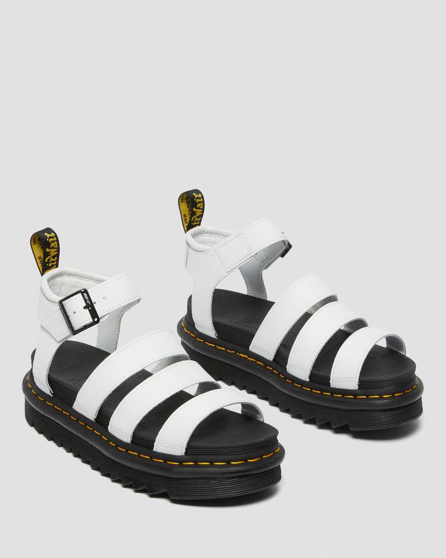 hvide dr martens blaire hydro gladiator sandaler til kvinder