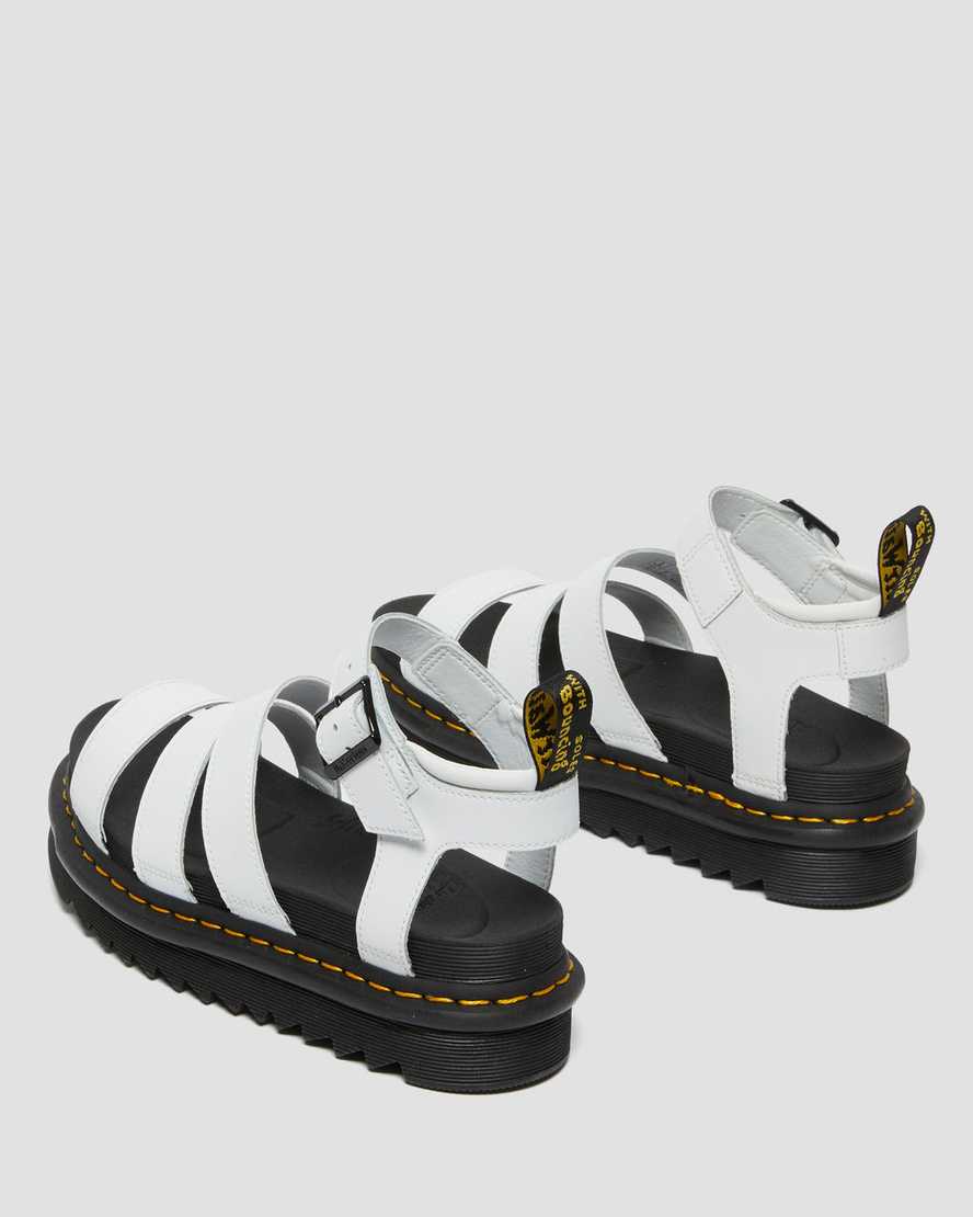 hvide dr martens blaire hydro gladiator sandaler til kvinder